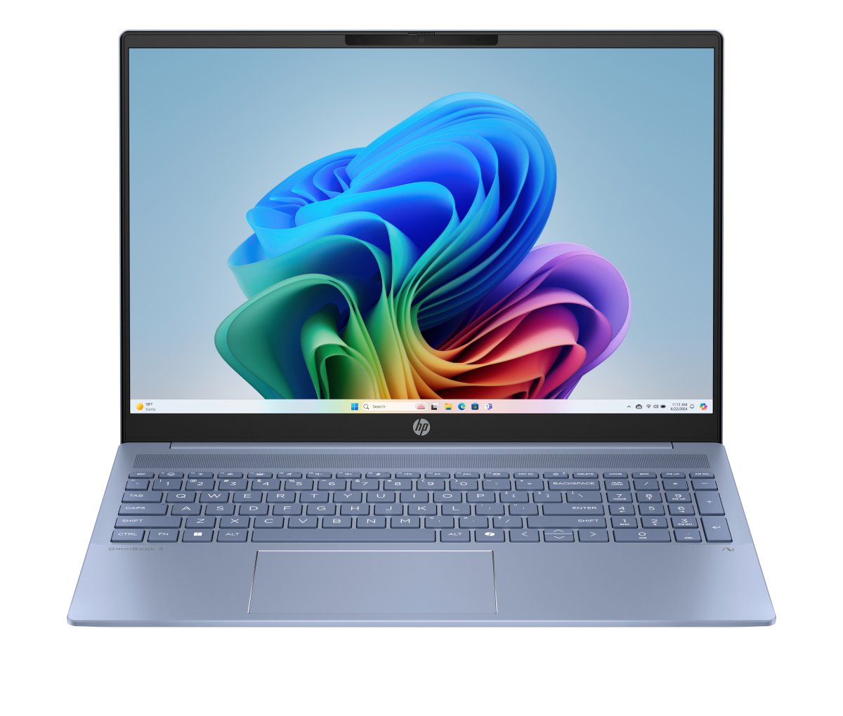 HP OmniBook 5 NGAI 16-ag1000na Copilot+ PC AMD Ryzen™ AI 7 350 Laptop 40.6 cm (16") Touchscreen 2K 16 GB LPDDR5x-SDRAM 1 TB SSD Wi-Fi 6 (802.11ax) Windows 11 Home Blue