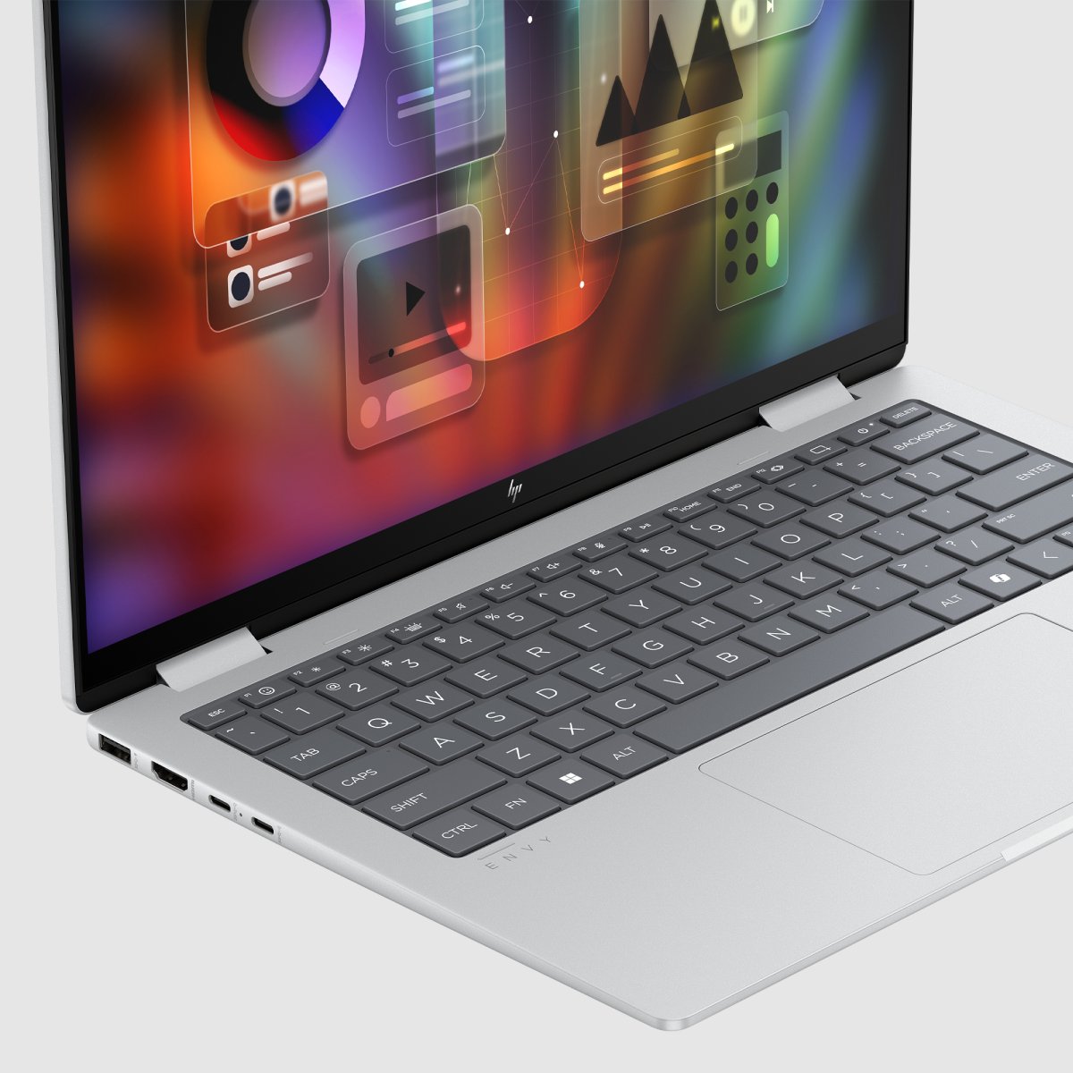 HP Elite x360 Envy x360 14-fa0004na AMD Ryzen™ 5 8640HS Hybrid (2-in-1) 35.6 cm (14") Touchscreen 2K 16 GB LPDDR5-SDRAM 512 GB SSD Wi-Fi 6E (802.11ax) Windows 11 Home AI PC Silver - Image 16