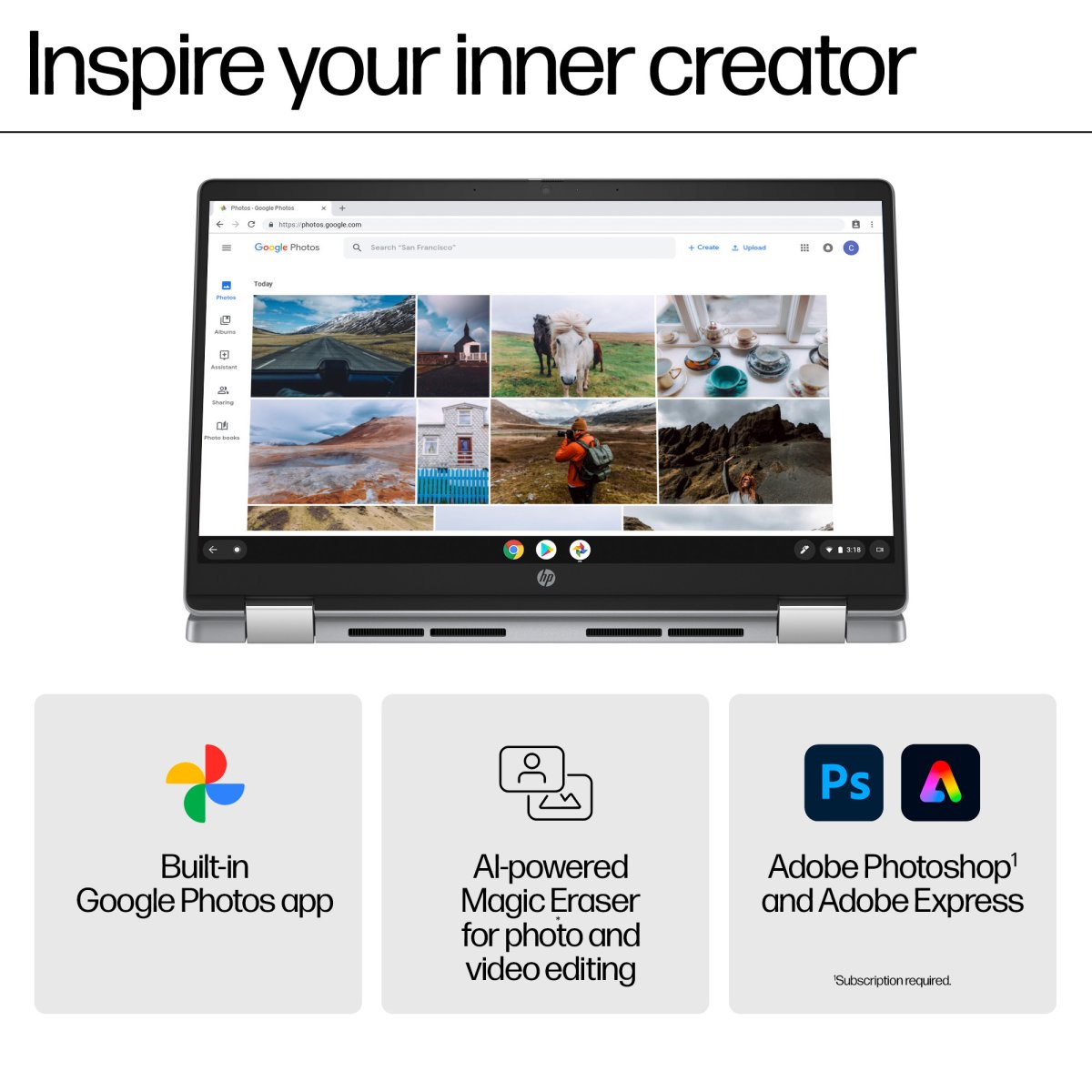 HP Chromebook x360 14b-cd0001na 14-inch FHD Touchscreen Intel N200 8GB 128GB eUFS ChromeOS Silver - Image 9