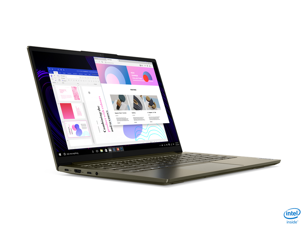 Lenovo Yoga Slim 7 14IIL05 Intel® Core™ i7 i7-1065G7 Laptop 35.6 cm (14") Full HD 8 GB LPDDR4x-SDRAM 512 GB SSD Wi-Fi 6 (802.11ax) Windows 10 Home Green