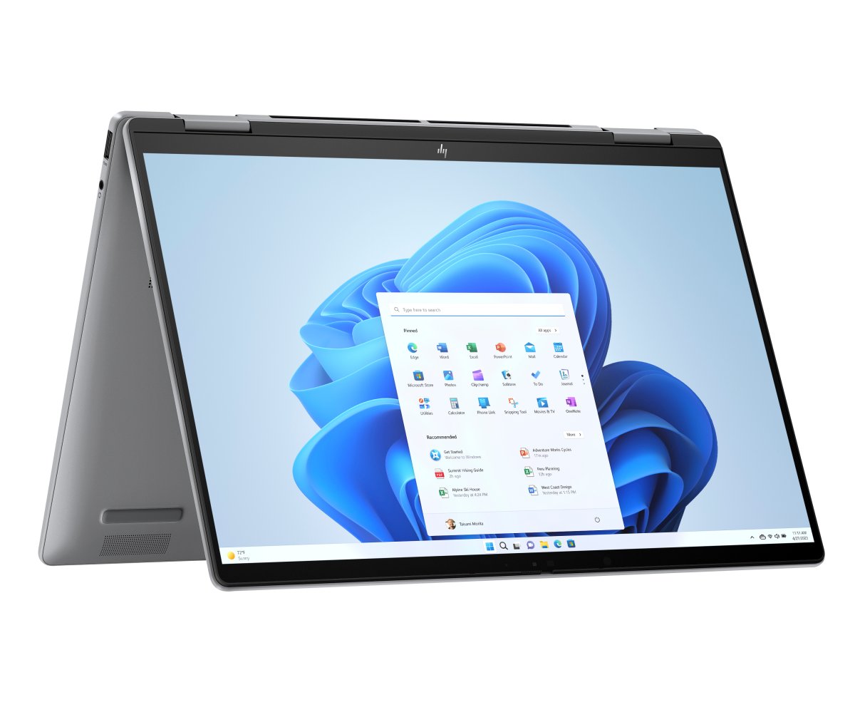 HP Elite x360 Envy x360 14-fa0004na AMD Ryzen™ 5 8640HS Hybrid (2-in-1) 35.6 cm (14") Touchscreen 2K 16 GB LPDDR5-SDRAM 512 GB SSD Wi-Fi 6E (802.11ax) Windows 11 Home AI PC Silver