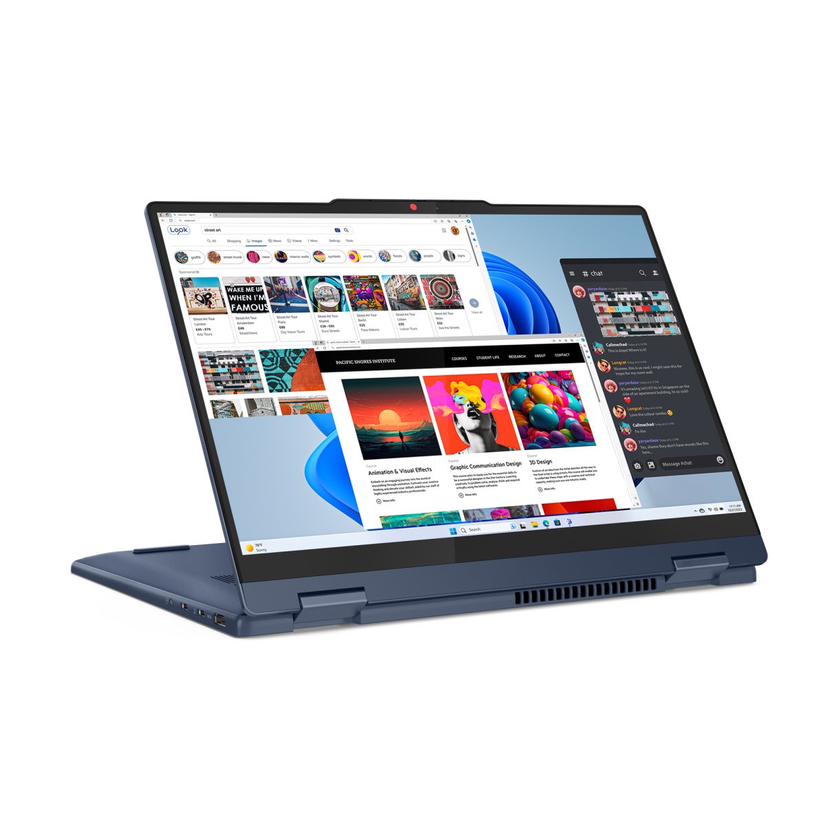 Lenovo IdeaPad 5 2-in-1 14IRH9 Intel® Core™ i5 i5-13420H Hybrid (2-in-1) 35.6 cm (14") Touchscreen WUXGA 16 GB LPDDR5x-SDRAM 512 GB SSD Wi-Fi 6 (802.11ax) Windows 11 Home English Blue - Image 9