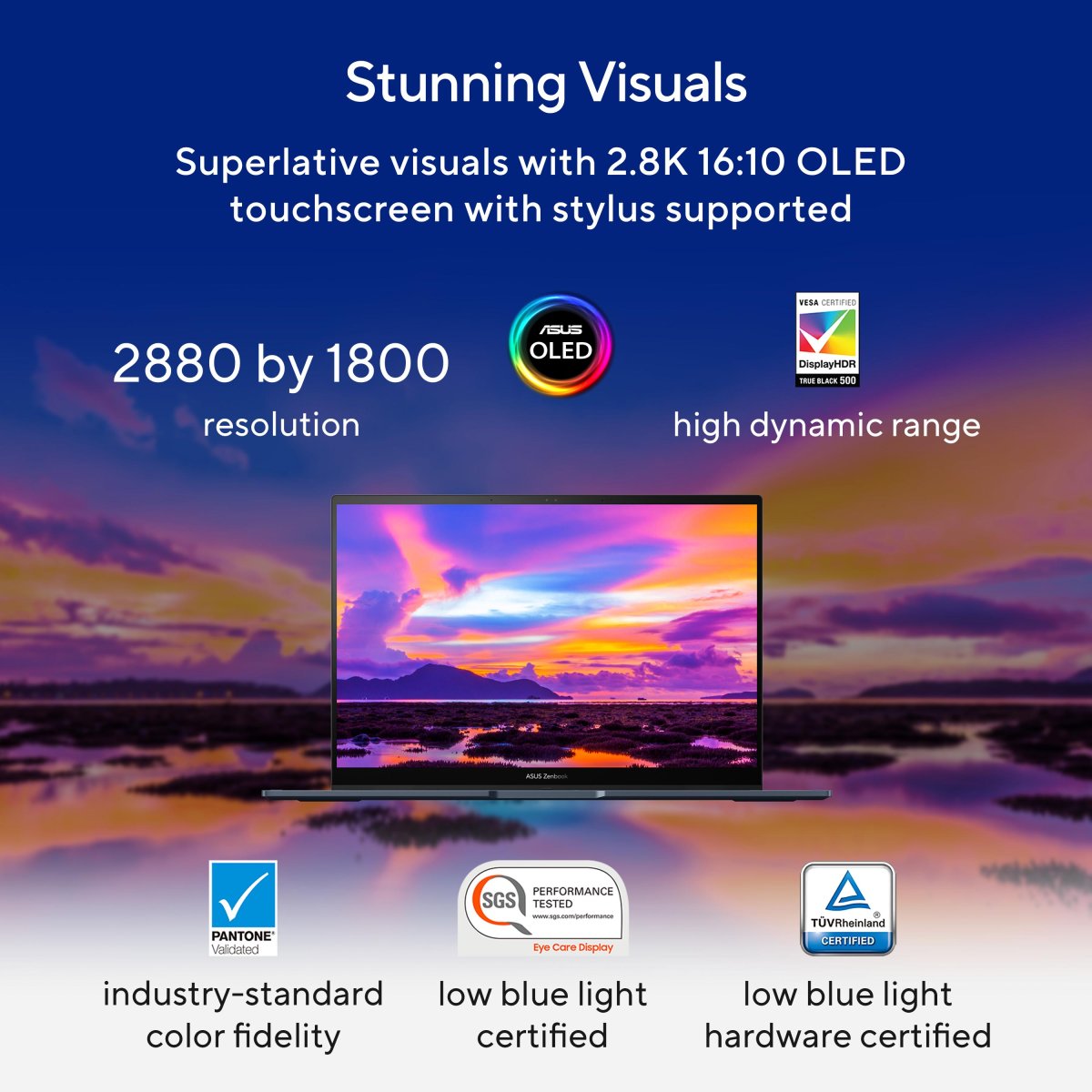 ASUS Zenbook 14 Flip OLED UP3404VA-KN139W Intel® Core™ i5 i5-1340P Hybrid (2-in-1) 35.6 cm (14") Touchscreen 2.8K 16 GB LPDDR5-SDRAM 512 GB SSD Wi-Fi 6E (802.11ax) Windows 11 Home Blue - Image 19