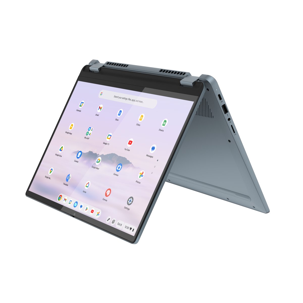 Lenovo IdeaPad Flex IP 5 Chrome 14IAU7 (Plus) Intel® Core™ i3 i3-1315U Chromebook 35.6 cm (14") Touchscreen WUXGA 8 GB LPDDR4x-SDRAM 256 GB SSD Wi-Fi 6E (802.11ax) ChromeOS UK English Blue - Image 7